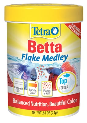 Betta fish flakes is highly recommended compared to goldfish food.